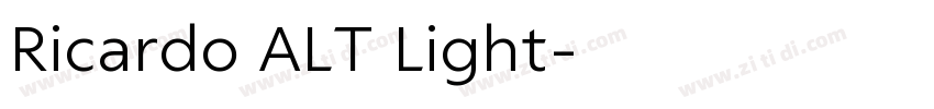 Ricardo ALT Light字体转换